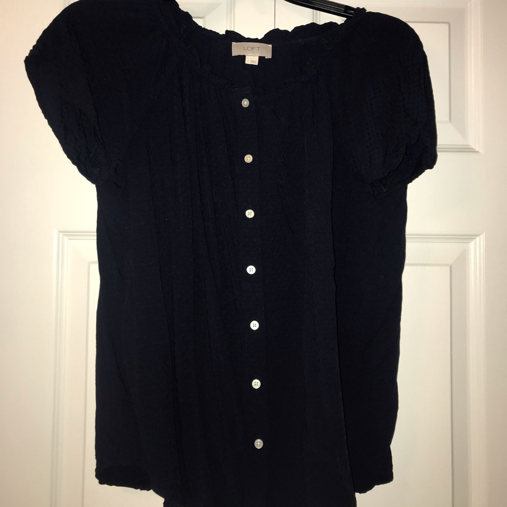 Navy Loft Blouse